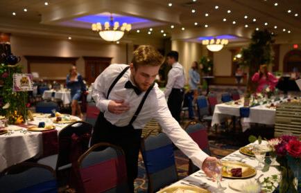 Students putting final touches on Feb. 24 Stafford Dinner